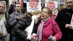 Protesta por el desahucio de Aurelia Rey en febrero del 2013 