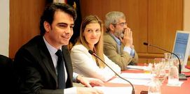 El presidente de la Diputaci�n durante la inauguraci�n del seminario.
