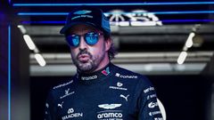 Fernando Alonso, durante el gran premio de f�rmula 1 celebrado en Gran Breta�a.