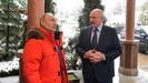 Vladimir Putin recibe a Alexander Lukashenko, el pasado febrero, en el balneario ruso de Sochi
