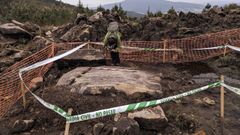 Restos arqueol�gicos en el Monte Acibal