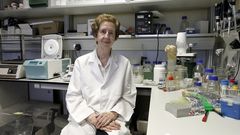 A investigadora Margarita Salas nun dos laboratorios do Centro de Biologa Molecular (CBM) Severo Ochoa, da UAM