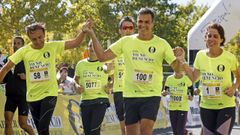 El presidente del Gobierno particip� ayer en la carrera de obst�culos �Yo no renuncio�, organizada por el Club de las Malasmadres en Alcobendas
