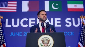 El vicepresidente de EE.UU., J. D. Vance, tras la reuni�n en B�rgenstock, Suiza.