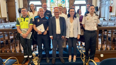 Integrantes de la junta local de seguridad de Marín