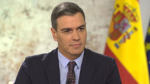 Pedro Sánchez, entrevistado por Carlos Franganillo, en el 2022