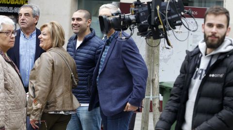 O coci�eiro Manuel Mantilla (cuarto pola esquerda) asistiu como p�blico � gravaci�n do programa en Monforte