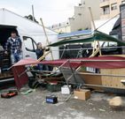 Uno de los puestos exteriores de la Multisectorial de Foz.