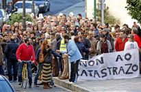Manifestaci�n celebrada el pasado s�bado en el casco urbano de Sanxenxo. 