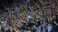 Seguidores del Deportivo, en el partido contra el Pontevedra