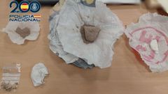 Droga incautada al detenido por la Polic�a Nacional en Vigo