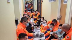 Encierro en Montecelo del personal de ambulancias Civera
