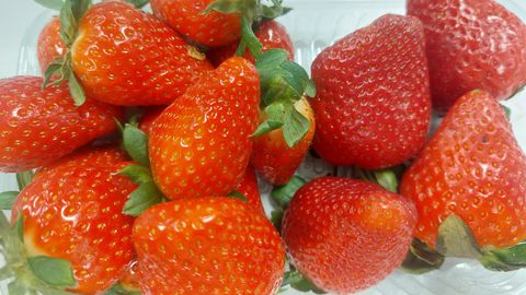 Fresones de categor�a primera, a la izquierda, y categor�a extra, a la derecha