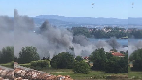 En la zona ya est un helicptero colaborando en los trabajos de extincin