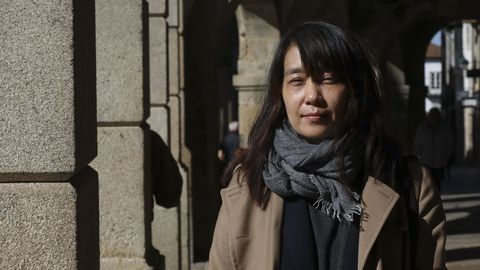 Han Kang (Gwangju, 1970) public en Espaa su novela La vegetariana en Rata Editorial. En la foto, la autora en Santiago