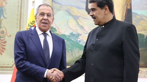  El ministro de Asuntos Exteriores de Rusia, Sergu�i Lavrov,  se reuni� con el presidente de Venezuela, Nicol�s Maduro.
