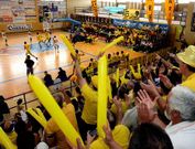 El pabell�n del Xuven solo hab�a contado con una grada supletoria en las fases de ascenso.