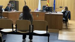 La acusada, Cristina F. ., durante el juicio en Ourense