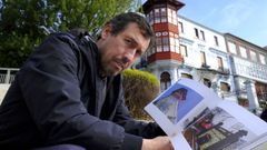 Jos� Pardo, retratado delante del Chal� Ant�n, uno de los 55 edificios de Rodolfo Ucha que muestra en su libro