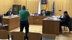 El acusado, durante el juicio en Ourense
