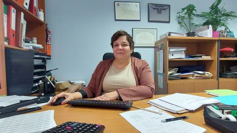 Beatriz Irigoyen, consultora de A Maria Asesores, de Ribadeo, que ayer dio una charla para empresarios y autnomos
