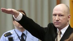 Saludo nazi de Breivik, autor de la matanza de Utoya