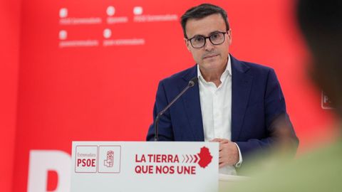 El secretario general del PSOE de Extremadura, Miguel ngel Gallardo.