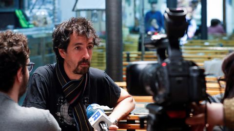 El director F�lix Viscarret, en San Sebasti�n durante el rodaje