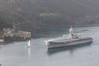 Llegada del  Pr�ncipe de Asturias  a Ferrol para su desarme e inmovilizaci�n