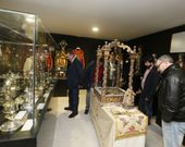 El administrador de la Di�cesis de Mondo�edo- Ferrol, Antonio Rodr�guez, present� la revista �Preg�n� e inaugur� la exposici�n. 