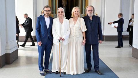 El grupo sueco Abba, en el palacio real de Estocolmo