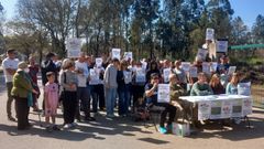 La plataforma vecinal de Cacheiras se constituy� en marzo de este a�o para movilizarse contra la construcci�n de un vertedero de inertes