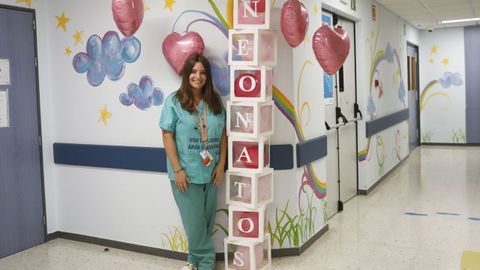 Picáns, en el servicio de Neonatología del CHUS