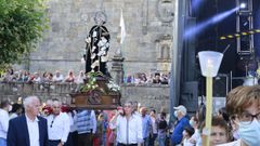 La imagen de San Benito fue paseada en procesi�n a �ltima hora de la tarde sin las cadenas y medallas robadas horas antes