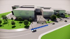 Recreaci�n de c�mo quedar� la urbanizaci�n y la nueva entrada al auditorio de Lugo