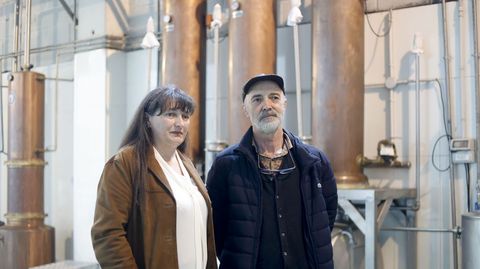 Sonia Otero, presidenta del consejo regulador, con Evaristo Rodr�guez