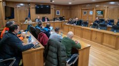 Junta local de seguridad en Xinzo.