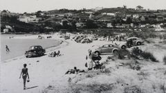 La playa de Santa Cristina, en agosto de 1961, cuando se registr� la temperatura m�s alta de A Coru�a, 39,9 grados