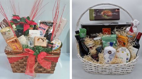 Dos modelos distintos de cestas, que se llenan con los productos que elige el cliente