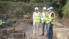 Luis L�pez y Rafa Dom�nguez en las excavaciones arqueol�gicas de Santa Clara