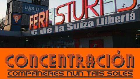 Concentraci�n en apoyo a las 6 de La Suiza en la FIDMA