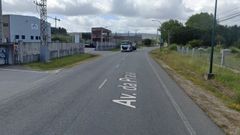 Imagen de Google Maps de un tramo de la avenida de la Playa, en Arteixo.