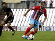 Fernando Seoane, ante Valer�n frente al Las Palmas.