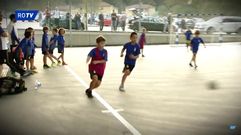 Jugadores del benjamin del Real Oviedo durante un entrenamiento