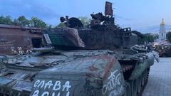 Tanques rusos destruidos.