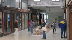 La galer&iacute;a Villamor, en la plaza Santo Domingo, durante el pasado viernes a mediod&iacute;a.