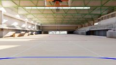 Una recreaci�n virtual del aspecto que tendr� el interior del pabell�n deportivo tras las obras de reforma