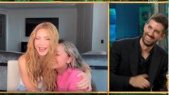 Shakira abraza a Diana, su asistenta, durante la videollamada con David Broncano
