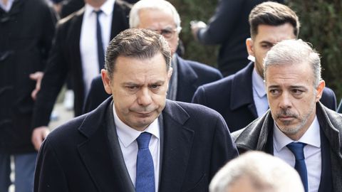 El primer ministro luso, Lu�s Montenegro, el pasado mes de febrero, durante un funeral