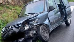 Estado en que qued� la furgoneta siniestrada en San Miguel